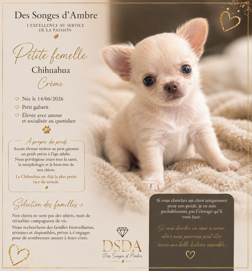 Bianca des Songes d'Ambre — Chihuahua crème
